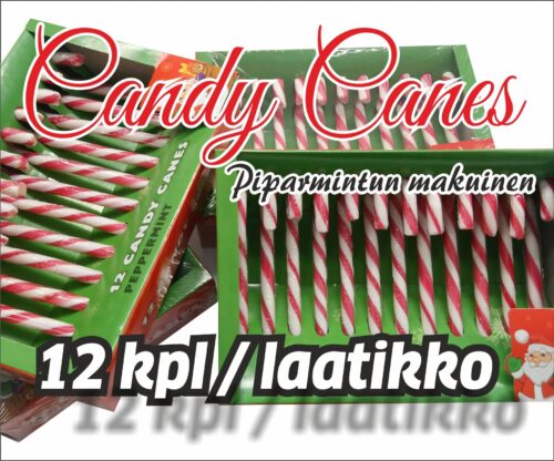 Jouluklassikko Candy Canes -karkkikepit