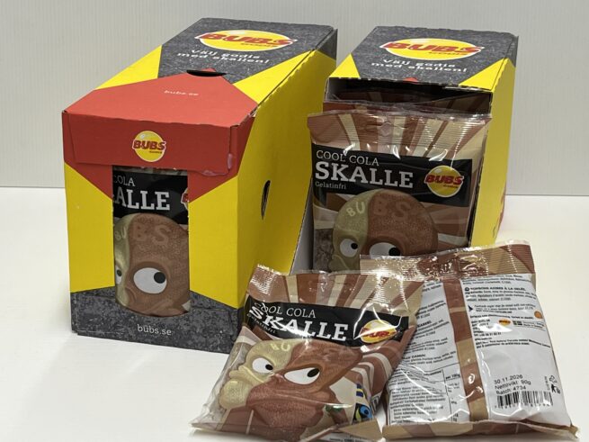 Bubs Cool Cola Skalle 16x90g